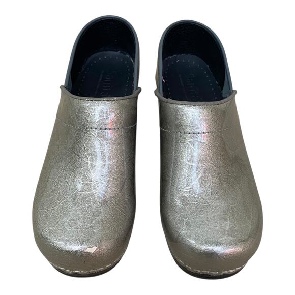 Sanita Professional Metallic Silver Patent Leather Womens Work EU 35 US 4 - Picture 8 of 16